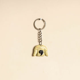 Yellow - Quirklets Handpainted Clay T-shirt Keychain 11