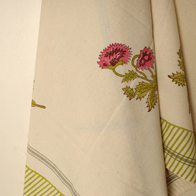  Block Printed Handloom Cotton Sanganeri Towel 