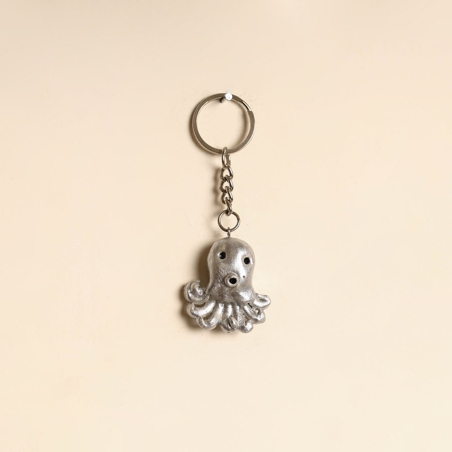 Grey - Quirklets Handpainted Clay Octopus Keychain 13