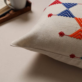 Urmul Kashida Stitch Handwoven Cushion Cover (16 x 16 in) 06