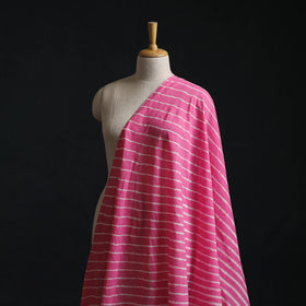 Pink - Leheriya Tie-Dye Mul Cotton Fabric 15