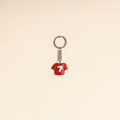 Red - Quirklets Handpainted Clay T-shirt Keychain 15