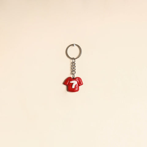Red - Quirklets Handpainted Clay T-shirt Keychain 15