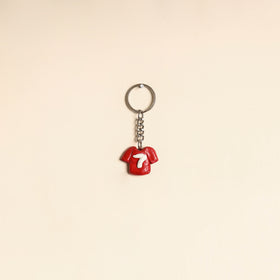 Red - Quirklets Handpainted Clay T-shirt Keychain 15
