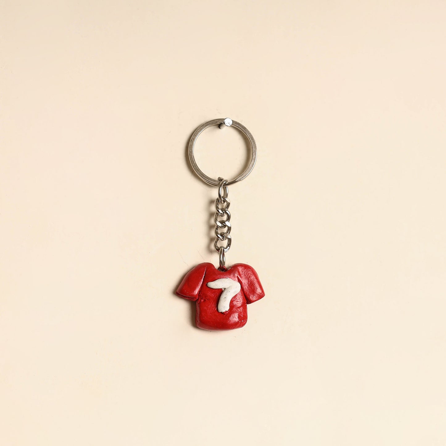 Red - Quirklets Handpainted Clay T-shirt Keychain 15