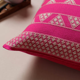Urmul Kashida Stitch Handwoven Cushion Cover (16 x 16 in) 08