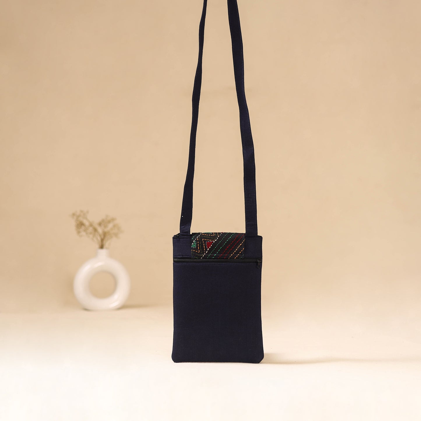 Srikalahasti Handpainted Kalamkari Sling Bag by Dwarka Plus 14