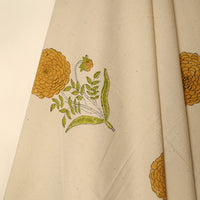 Beige - Block Printed Handloom Cotton Sanganeri Towel 47