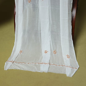 Yellow - 3pc hand embroidery cotton lucknow chikankari