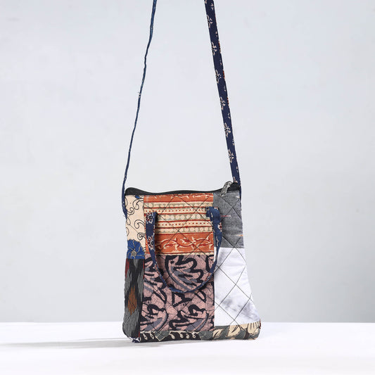 Handmade Quilted Cotton Patchwork Sling Bag 01