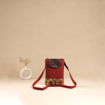 Srikalahasti Handpainted Kalamkari Sling Bag by Dwarka Plus 19