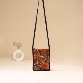 Srikalahasti Handpainted Kalamkari Sling Bag by Dwarka Plus 21
