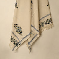 Beige - Block Printed Handloom Cotton Sanganeri Towel 52