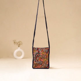 Srikalahasti Handpainted Kalamkari Sling Bag by Dwarka Plus 22