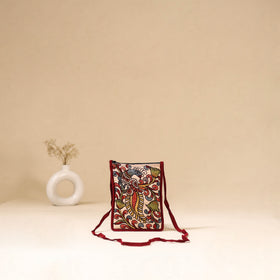 Srikalahasti Handpainted Kalamkari Sling Bag by Dwarka Plus 23