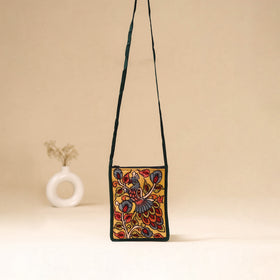 Srikalahasti Handpainted Kalamkari Sling Bag by Dwarka Plus 24