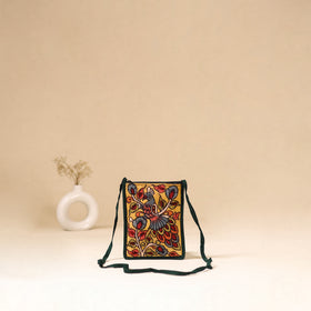 Srikalahasti Handpainted Kalamkari Sling Bag by Dwarka Plus 24