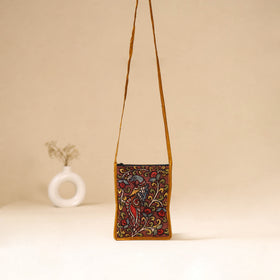 Srikalahasti Handpainted Kalamkari Sling Bag by Dwarka Plus 25
