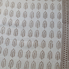 White - Bagh Hand Block Print Natural Dyed Cotton Fabric 03