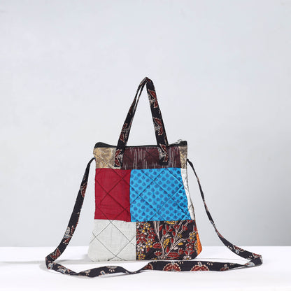 Multicolor - Handmade Quilted Cotton Patchwork Sling Bag 11