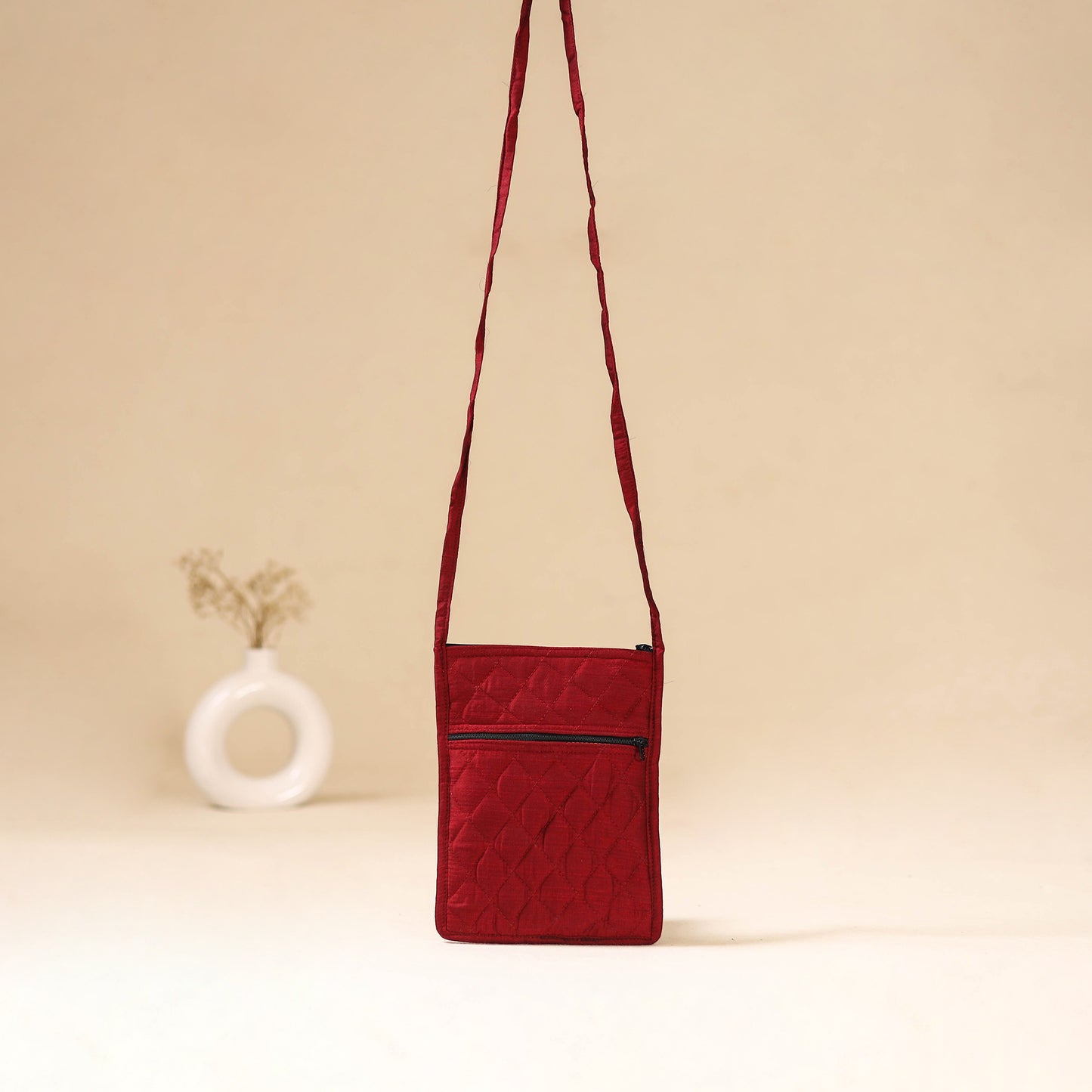 Srikalahasti Handpainted Kalamkari Sling Bag by Dwarka Plus 28