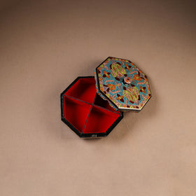 Kashmiri Handpainted Paper Mache Dry Fruit Box (8 x 8 Inch) 57