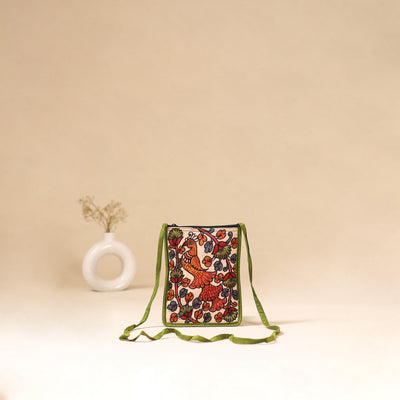 Srikalahasti Handpainted Kalamkari Sling Bag by Dwarka Plus 31
