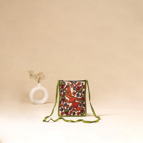 Srikalahasti Handpainted Kalamkari Sling Bag by Dwarka Plus 31