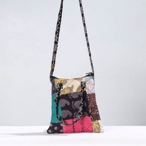  Handmade Quilted Cotton Patchwork Sling Bag 01 