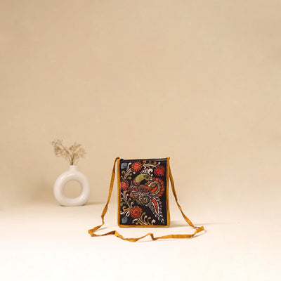 Srikalahasti Handpainted Kalamkari Sling Bag by Dwarka Plus 32