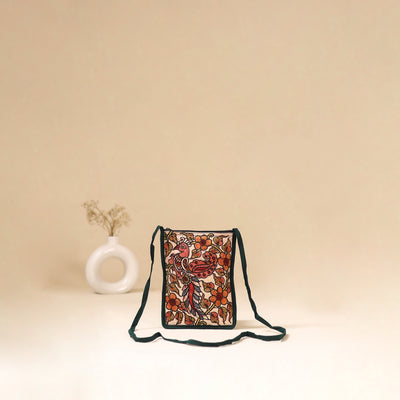 Srikalahasti Handpainted Kalamkari Sling Bag by Dwarka Plus 33