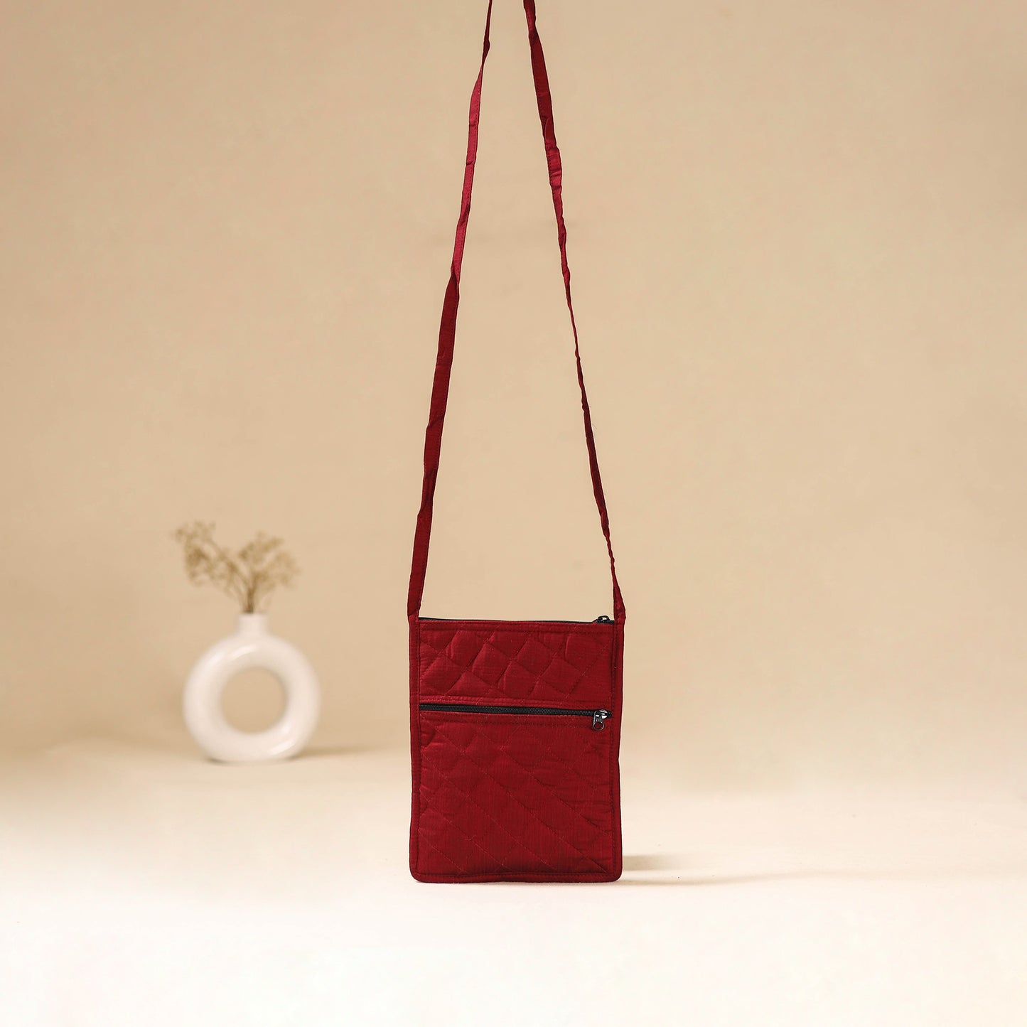 Srikalahasti Handpainted Kalamkari Sling Bag by Dwarka Plus 34
