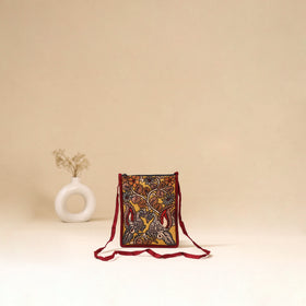 Srikalahasti Handpainted Kalamkari Sling Bag by Dwarka Plus 34