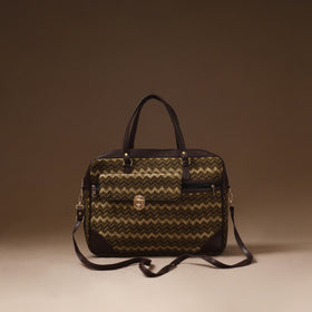 Brown - Handcrafted Printed Laptop Bag 14