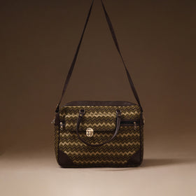 Brown - Handcrafted Printed Laptop Bag 14