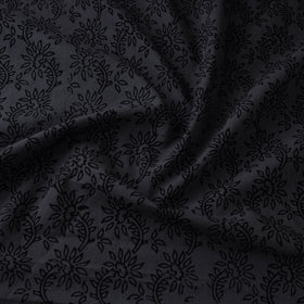 Grey - Bagh Hand Block Print Natural Dyed Cotton Fabric 10