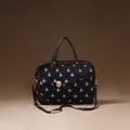 Navy Blue - Handcrafted Printed Laptop Bag 11