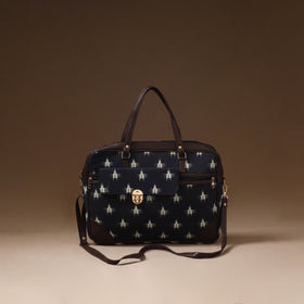 Navy Blue - Handcrafted Printed Laptop Bag 11