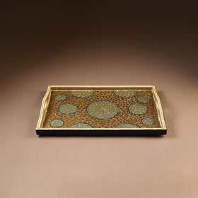 Kashmiri Handpainted Paper Mache Rectangle Serving Tray (18 x 12 Inch) 52