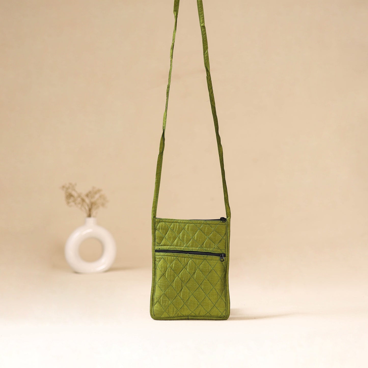 Srikalahasti Handpainted Kalamkari Sling Bag by Dwarka Plus 39