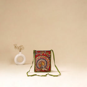 Srikalahasti Handpainted Kalamkari Sling Bag by Dwarka Plus 40