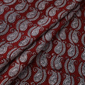 Red - Bagh Hand Block Print Natural Dyed Cotton Fabric 16