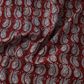 Red - Bagh Hand Block Print Natural Dyed Cotton Fabric 16