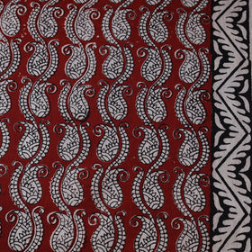 Red - Bagh Hand Block Print Natural Dyed Cotton Fabric 16