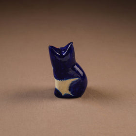 Kashmiri Handpainted Paper Mache Cat Sculpture for Home Decor (3 Inch) 43