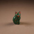 Kashmiri Handpainted Paper Mache Cat Sculpture for Home Decor (4 Inch) 36