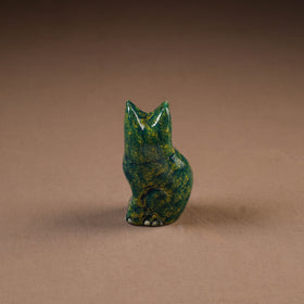 Kashmiri Handpainted Paper Mache Cat Sculpture for Home Decor (4 Inch) 36