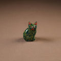 Kashmiri Handpainted Paper Mache Cat Sculpture for Home Decor (3 Inch) 39