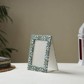 Blue - fabric embellished handmade photo frame (8 x 6 in)