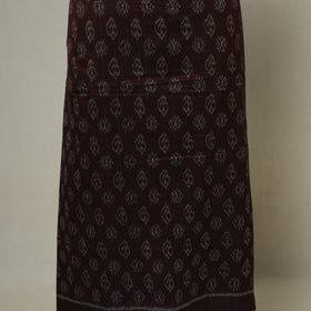 Brown - 3pc handloom cotton unstitched sambalpuri dress